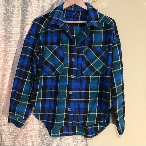 Zara Plaid Wool Blend Overshirt - Picture 2 of 7